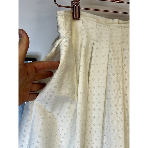 Brock Collection Sally Cotton-Blend Midi White Skirt SZ 4 - Picture 5 of 12